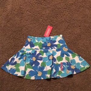 NWTs Vintage Gymboree Pool Party swing floral skirt Sz 7